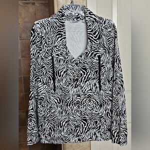 NWOT Amber Sun Zebra Print Blazer/Jacket - Size XL